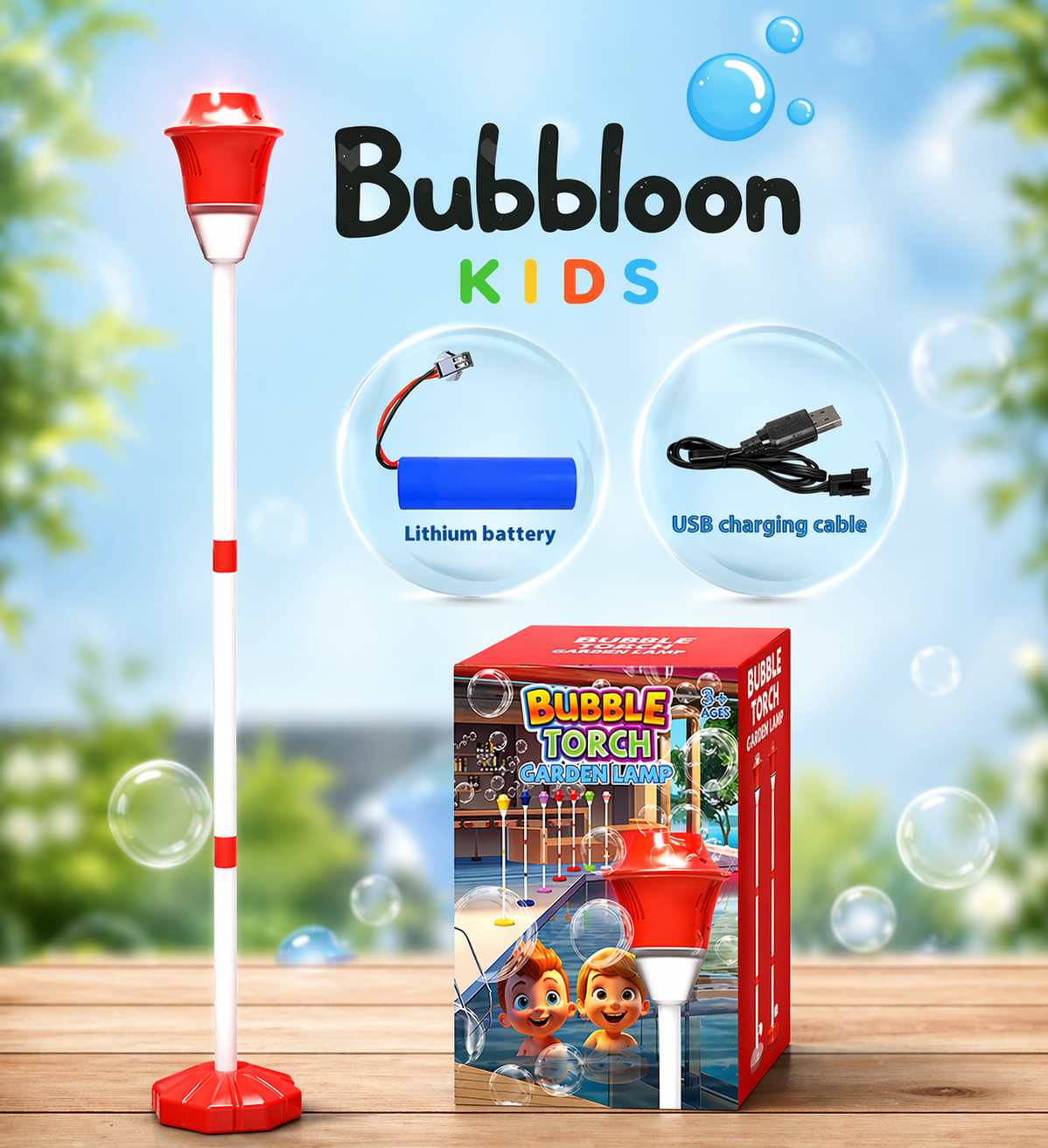 Bubbloon™ OpenAir Bubble Maker – Outdoor Automatic Toy