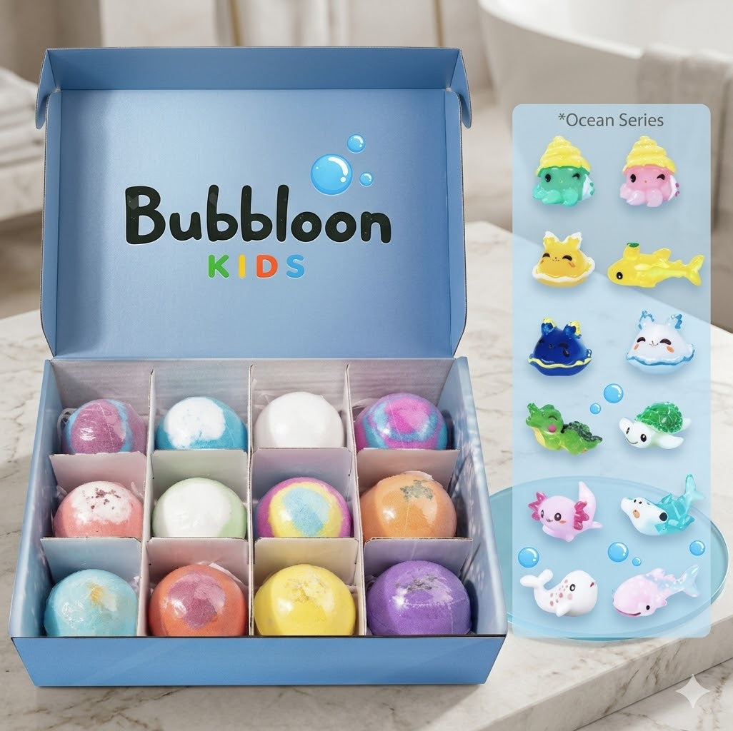Bubbloon™ Ocean Surprise Treasures – 12-Piece Bath Toy Set